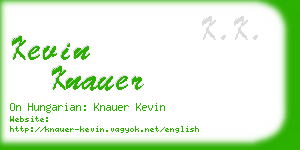 kevin knauer business card